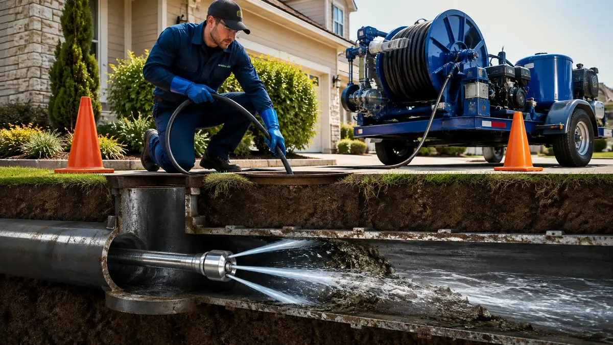 Main Sewer Line Hydro Jet Cleaning in Montara
